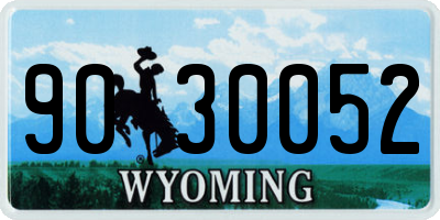 WY license plate 9030052