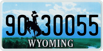 WY license plate 9030055