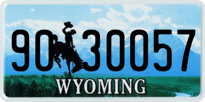 WY license plate 9030057