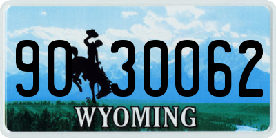 WY license plate 9030062