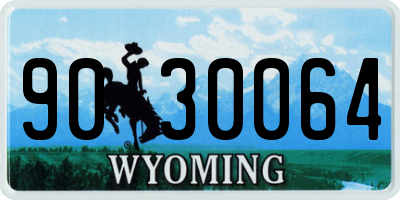 WY license plate 9030064