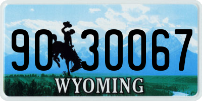 WY license plate 9030067