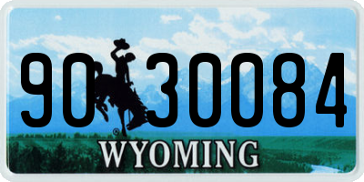 WY license plate 9030084