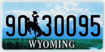 WY license plate 9030095