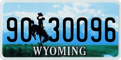 WY license plate 9030096