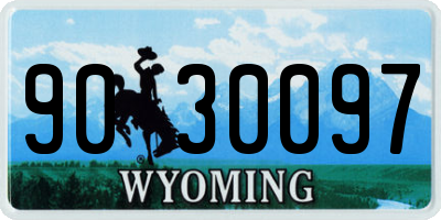 WY license plate 9030097