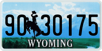 WY license plate 9030175