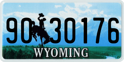 WY license plate 9030176