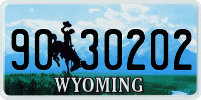 WY license plate 9030202