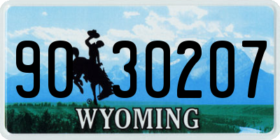 WY license plate 9030207
