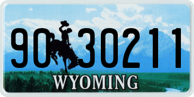 WY license plate 9030211