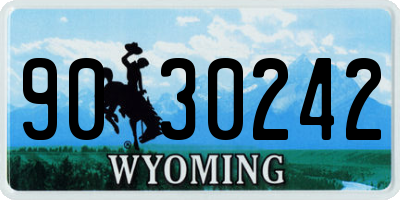 WY license plate 9030242
