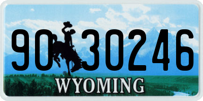 WY license plate 9030246