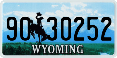 WY license plate 9030252