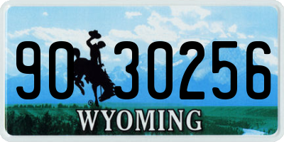 WY license plate 9030256