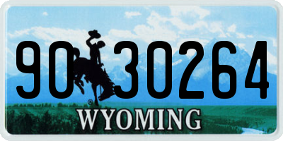 WY license plate 9030264