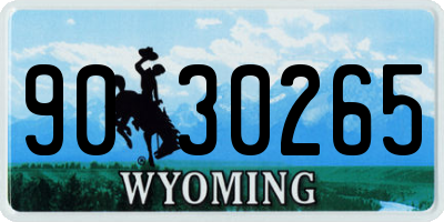 WY license plate 9030265