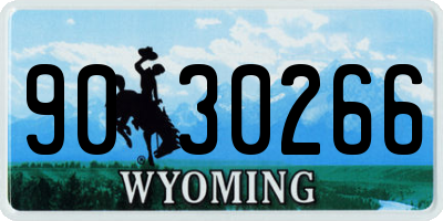 WY license plate 9030266