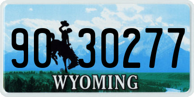 WY license plate 9030277
