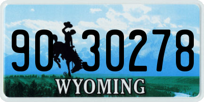WY license plate 9030278