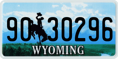 WY license plate 9030296