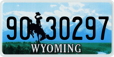 WY license plate 9030297