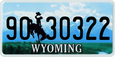 WY license plate 9030322