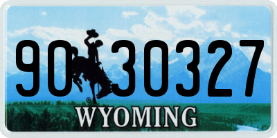 WY license plate 9030327