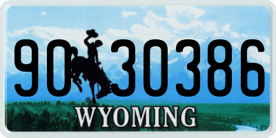 WY license plate 9030386