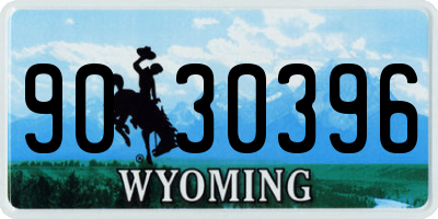 WY license plate 9030396