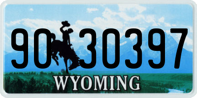 WY license plate 9030397