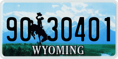 WY license plate 9030401