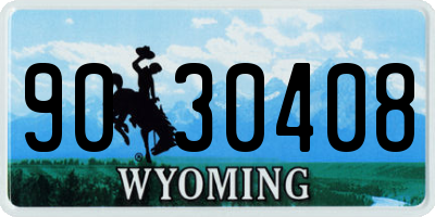 WY license plate 9030408