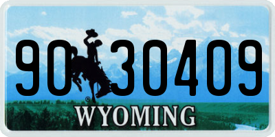 WY license plate 9030409