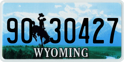 WY license plate 9030427