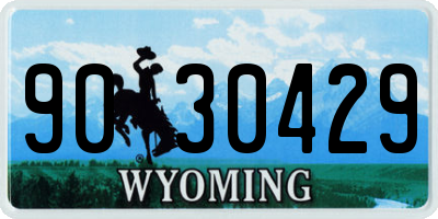 WY license plate 9030429