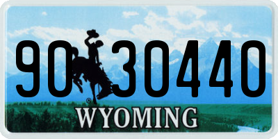 WY license plate 9030440