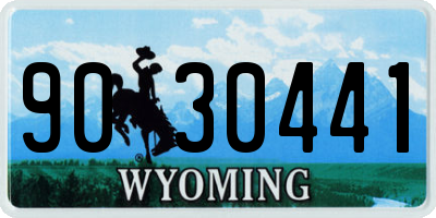 WY license plate 9030441