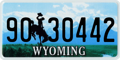 WY license plate 9030442