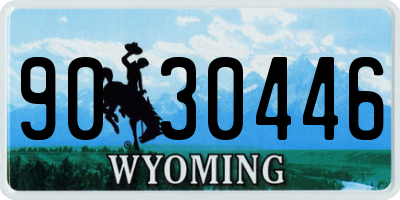 WY license plate 9030446
