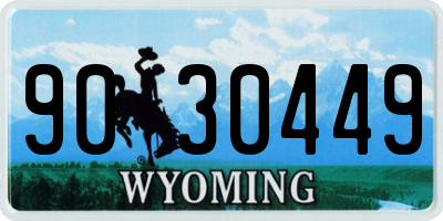 WY license plate 9030449