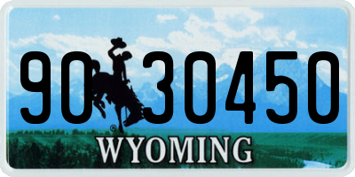 WY license plate 9030450