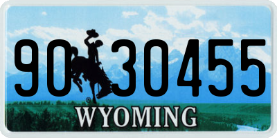 WY license plate 9030455