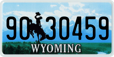 WY license plate 9030459