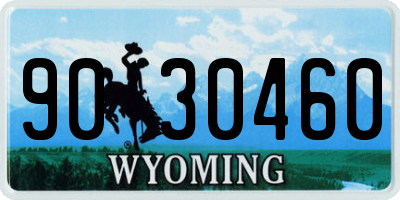 WY license plate 9030460