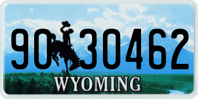 WY license plate 9030462