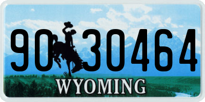WY license plate 9030464