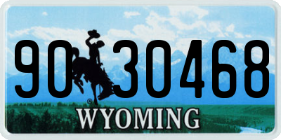 WY license plate 9030468