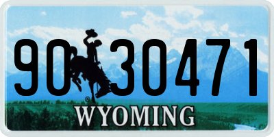 WY license plate 9030471