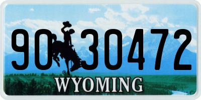 WY license plate 9030472